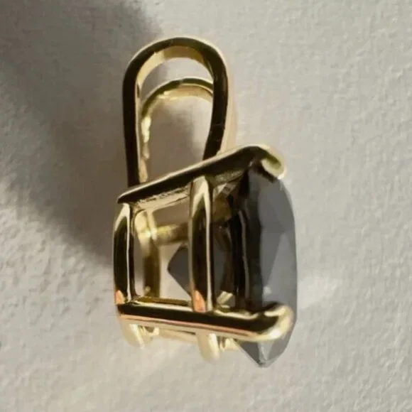 2.75ct Natural Black Diamond Pendant • 14K Yellow Gold (Chain Not Included) - Picture 2 of 15